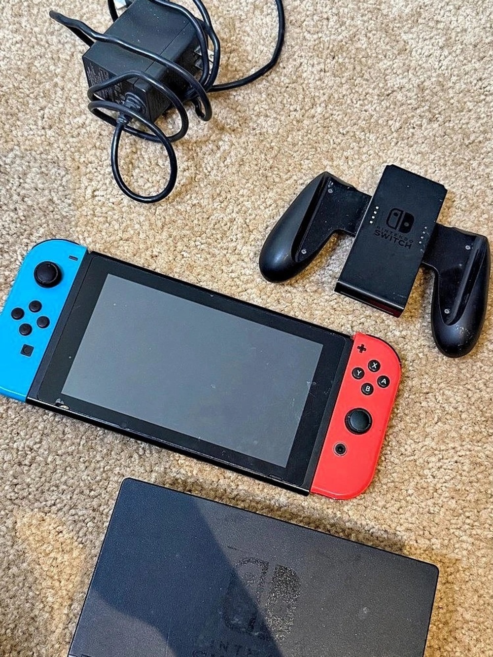 Nintendo Switch Console with Neon Blue and Neon Red Joy-Con Console Bundle Black
